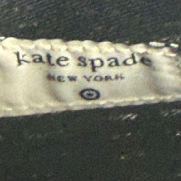 Kate Spade New York Polka Dot Woven Basket Purse Black White Handle Bag - Picture 6 of 7